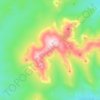Топографическая карта Конжак, высота, рельеф