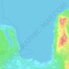 Топографическая карта Лужская губа, высота, рельеф