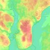 Топографическая карта Нежитинское сельское поселение, высота, рельеф