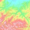 Топографическая карта Шуйский сумон, высота, рельеф