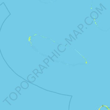 Топографическая карта Kaukura, высота, рельеф
