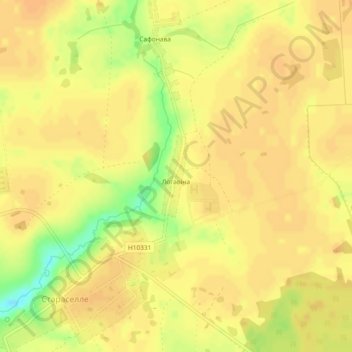 Топографическая карта Логовино, высота, рельеф