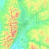 Топографическая карта Grand Teton National Park, высота, рельеф