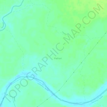 Топографическая карта Pathari, высота, рельеф
