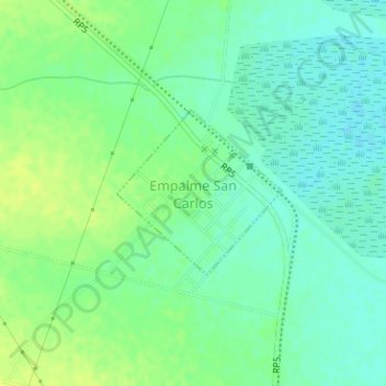 Топографическая карта Empalme San Carlos, высота, рельеф