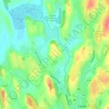 Топографическая карта Lisdaran, высота, рельеф