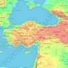 Топографическая карта Турция, высота, рельеф