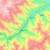 Топографическая карта 杂谷脑镇, высота, рельеф