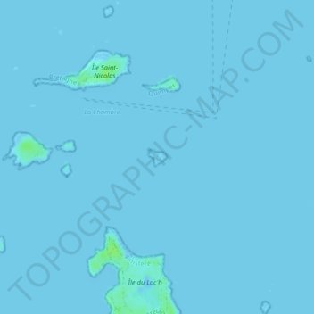 Топографическая карта Fort Cigogne, высота, рельеф