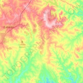 Топографическая карта Ouvidor, высота, рельеф