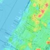 Топографическая карта Manhattan, высота, рельеф