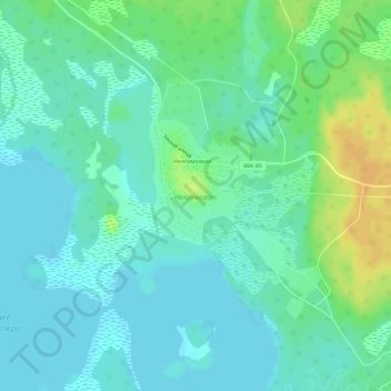 Топографическая карта Нелгомозеро, высота, рельеф