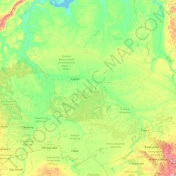 Карта C-MAP RS реки Обь и Томь. Томск-Нижневартовск