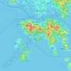 Топографическая карта Гонконг (остров), высота, рельеф