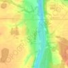 Топографическая карта Узмёны, высота, рельеф