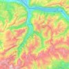 Топографическая карта Гларус, высота, рельеф