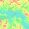Топографическая карта озеро Среднее Куйто, высота, рельеф