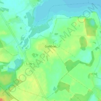 Топографическая карта Gotthun, высота, рельеф