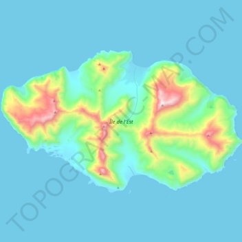 Топографическая карта Île de l'Est, высота, рельеф