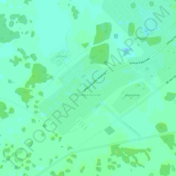 Топографическая карта Привальное, высота, рельеф