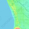 Топографическая карта Redondo Beach, высота, рельеф
