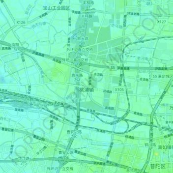 Топографическая карта Taopu, высота, рельеф