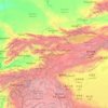 Топографическая карта Киргизия, высота, рельеф