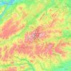 Топографическая карта Cairngorms National Park, высота, рельеф
