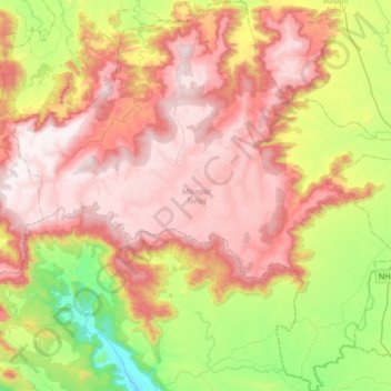 Топографическая карта Mainpat Tahsil, высота, рельеф