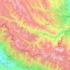 Топографическая карта Ахтынский район, высота, рельеф