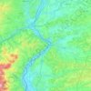 Топографическая карта Vienne Condrieu Agglomération, высота, рельеф