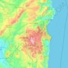 Топографическая карта Нуоро, высота, рельеф