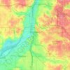 Топографическая карта Grand Rapids, высота, рельеф