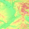 Топографическая карта городское поселение Балахта, высота, рельеф