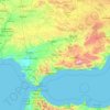 Топографическая карта Andalucía, высота, рельеф