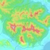 Топографическая карта Заповедник «Кедровая Падь», высота, рельеф