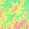 Топографическая карта Tineo, высота, рельеф