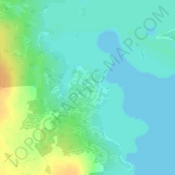 Топографическая карта Сумозеро, высота, рельеф
