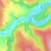 Топографическая карта Кын, высота, рельеф