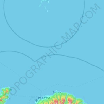 Топографическая карта Arue, высота, рельеф