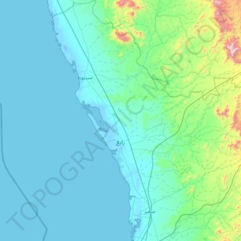 Топографическая карта Rabigh, высота, рельеф