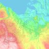 Топографическая карта городской округ Северодвинск, высота, рельеф