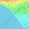 Топографическая карта Санта-Моника, высота, рельеф