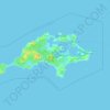 Топографическая карта Rottnest Island, высота, рельеф