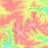Топографическая карта Широкоуступское сельское поселение, высота, рельеф