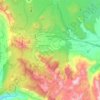 Топографическая карта Mammoth Lakes, высота, рельеф