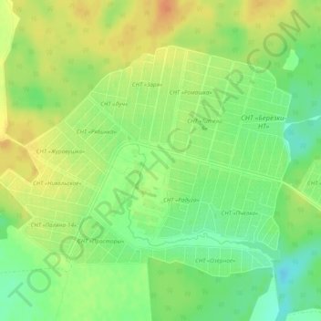 Топографическая карта Николо-Тители, высота, рельеф