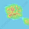 Топографическая карта Tahiti, высота, рельеф
