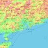 Топографическая карта Гуандун, высота, рельеф