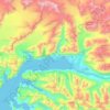 Топографическая карта Valdez, высота, рельеф